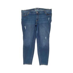 Old Navy The Rockstar Distressed Jegging Women's size 24 Medium Blue Denim jeans